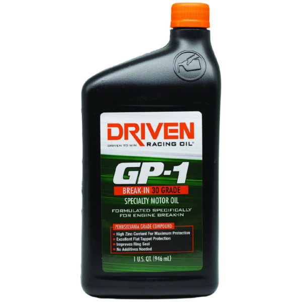 Driven Racing Oil 19366 GP-1 Break-In 30 Grade Synthetic Blend High Performance Motor Oil