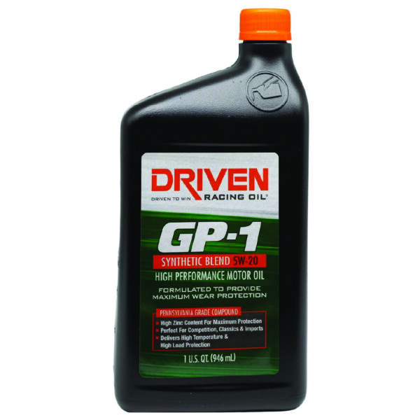 Driven Racing Oil 19206 GP-1 5W-20 Synthetic Blend High Performance Motor Oil